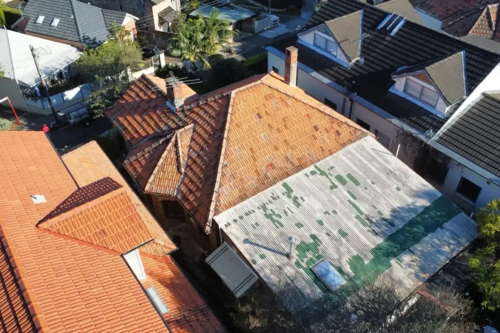 Reroofing in Monier Marseille Before