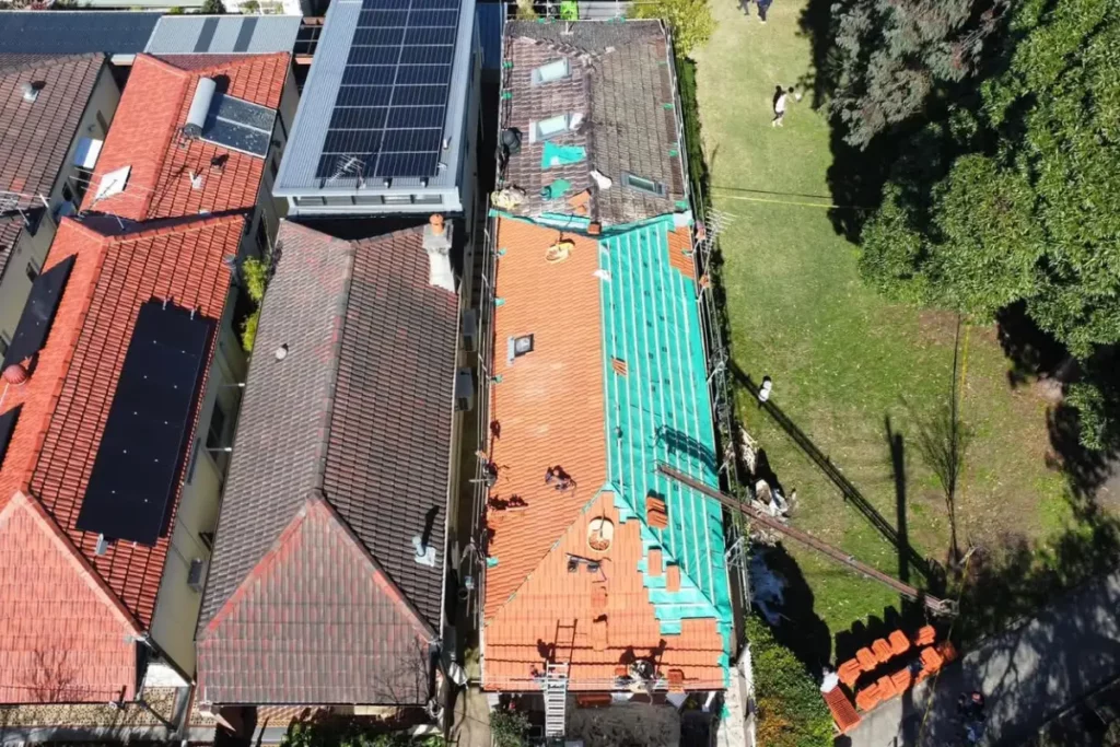 Reroofing in Stanmore Monier Before